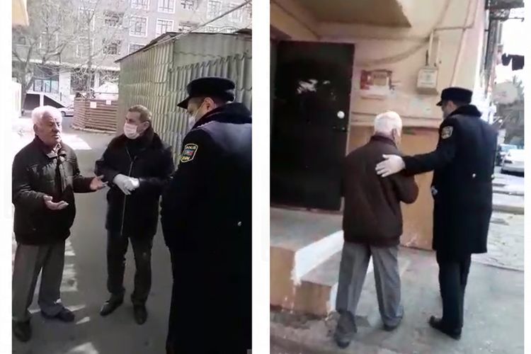 Xalq artisti Arif Quliyev 65 yaşla bağlı qadağanı pozdu, polis onu evə belə göndərdi - VİDEO