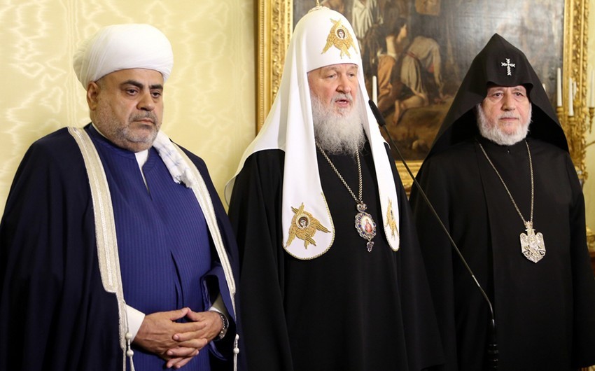 Moskvada Azərbaycan, Rusiya və Ermənistan dini liderlərinin görüşü başladı 