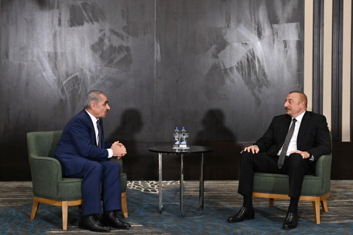 Prezident İlham Əliyev Konyada Fələstinin Baş nazirini qəbul edib - FOTO