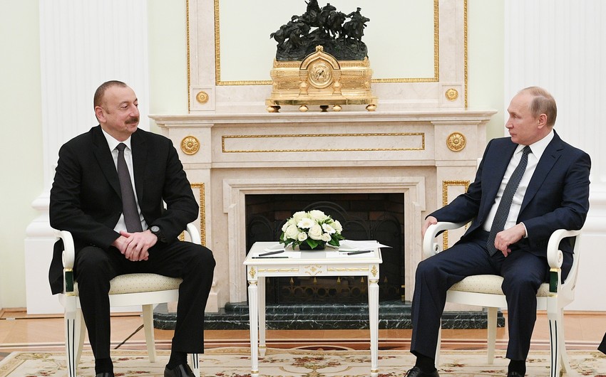 Moskvada İlham Əliyevin Vladimir Putinlə görüşü başladı