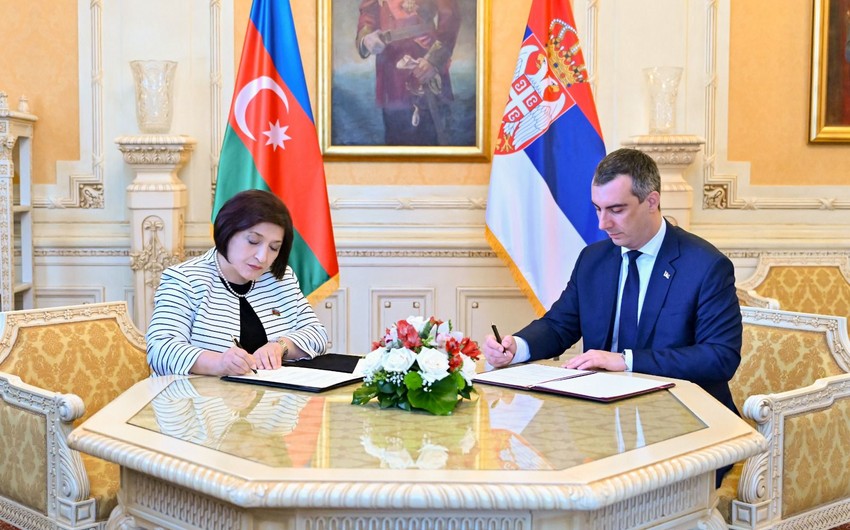 Azərbaycan və Serbiya parlamentləri arasında anlaşma memorandumu imzalandı